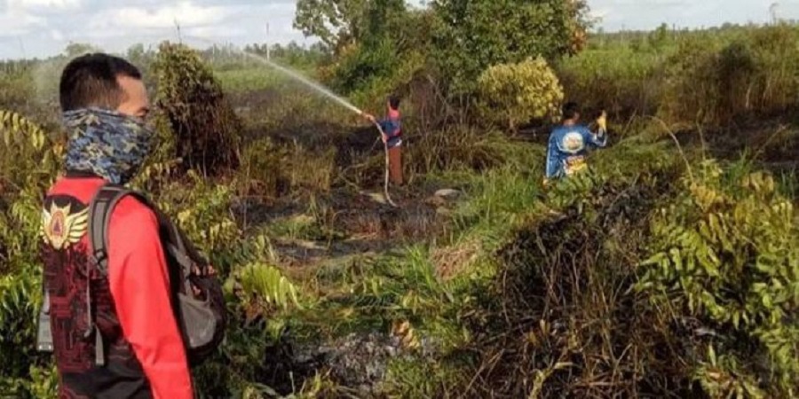 Tak perlu waktu lama, BPBD Kota Palangka Raya segera menuju lokasi untuk melakukan pemadaman dan pembahasan lahan yang terbakar untuk mencegah